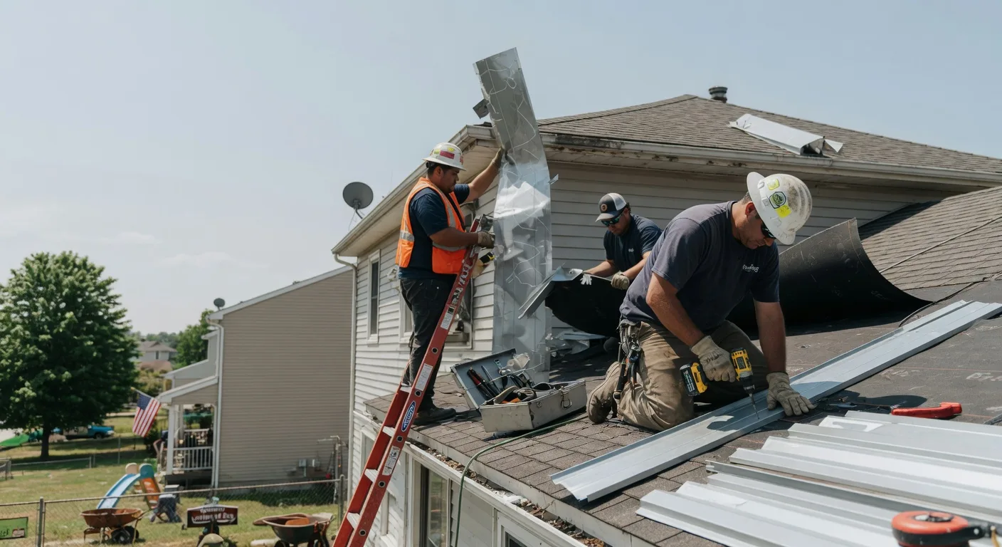 Storm Damage Metal Roof Repair in Houlton, WI